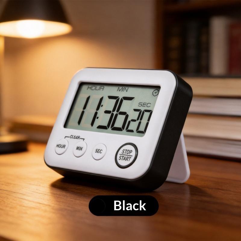 Digital Kitchen Timer Adjustable Volume Large LCD Display Precise Countdown for Kitchen Baking Office Pomodoro Timing