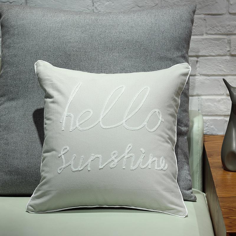 

Вышитая бархатная наволочка для подушки Скандинавский желтый хлопок Мягкая наволочка Американский стиль Комната Диван Наволочка для подушки 45 * 45cm (pillowcase)