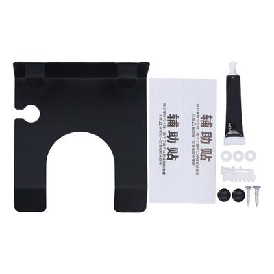 Black Hair Dryer Holder Wall Mounted Stainless Steel Hair Dryer Storage Rack Self Adhesive Hair Drye