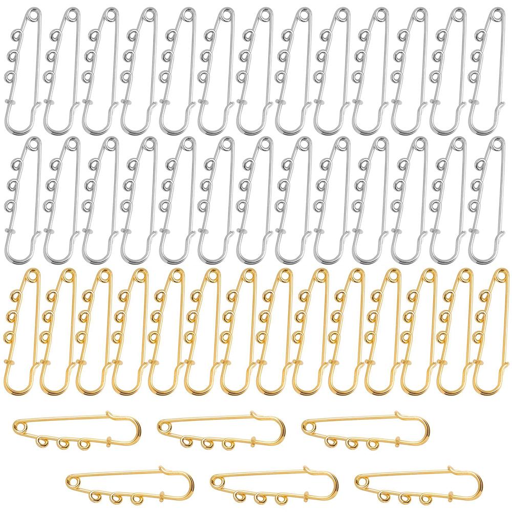 10/20 Stück Große Sicherheitsnadeln Eisen Brosche 3 Schlaufen Metall für DIY Kleidung Decken Röcke Strickstoff Handwerk Bastelzubehör
