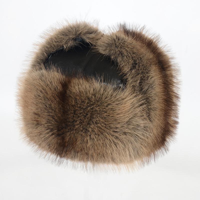Winter Imitation Fox Hair Raccoon Hair Lei Feng Hat Men and Women Plush Warm Cold Ear Protection Fur Foreign Trade Fur Hat