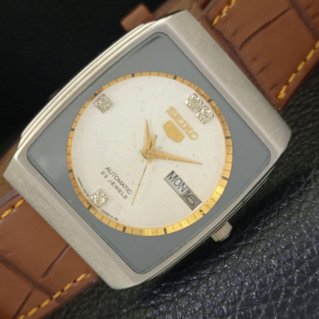 

AUTOMATIC VINTAGE SEIKO 5 JAPAN 4219A BOY ORIGINAL DIAL WATCH a704292-1 R213i-a704292
