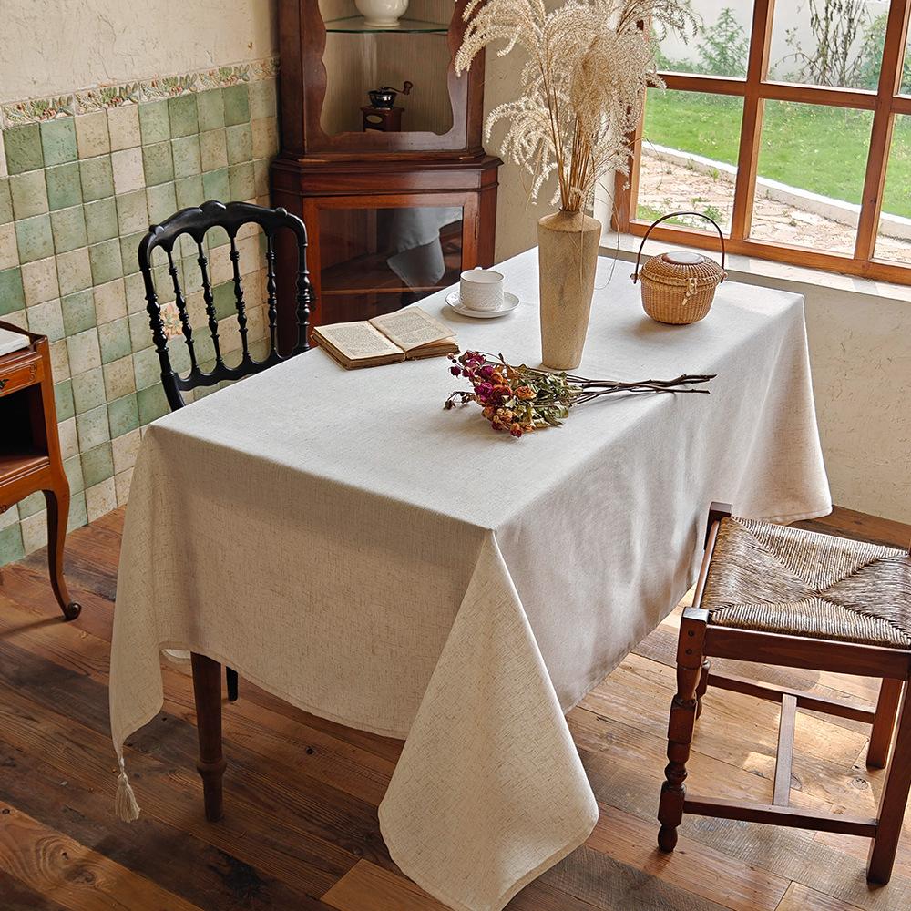 Полиэстер лен скатерть водонепроницаемая лавандовая вышивка легкая роскошная атмосфера декоративная ткань скатерть для журнального столика прямоугольная скатерть для обеденного стола 40x60
