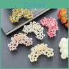 Fashionable Floral Acetate Hair Clip With Intricate Cutouts And High-end Rhinestone Design