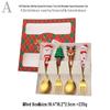 Reindeer Cartoon Christmas Spoon & Fork Set - Cute Stainless Steel Gift In Color Box