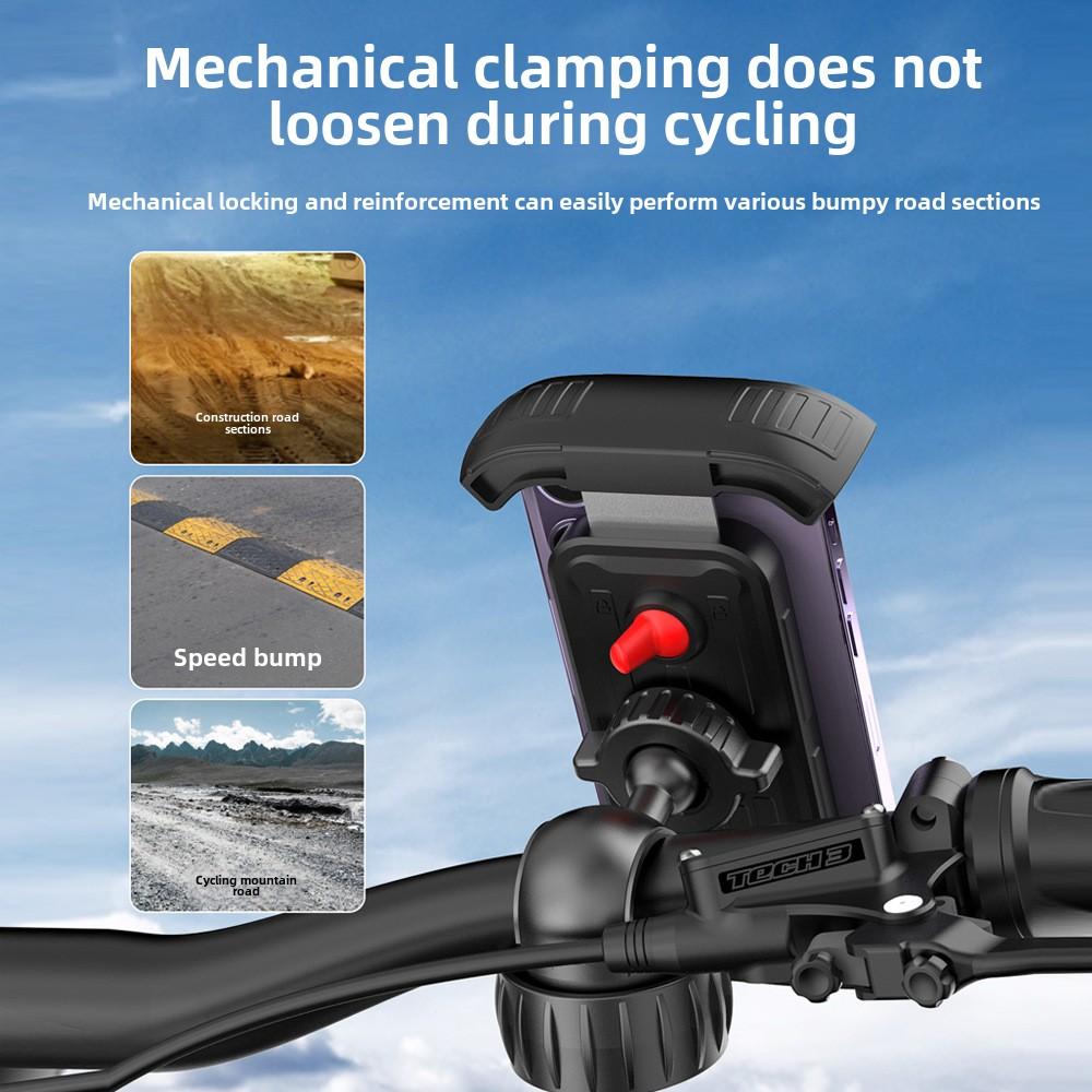 New Innovations 2025 Sturdy Anti-Shake Bicycle Cycling Motorcycle Metal Mountain Bike Cell Phone Holder