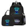 4-teiliges/Set Cartoon Anime K-Pop bedruckter Rucksack mit Federmäppchen Handtasche für Teenager Schüler Junge Mädchen Schultasche Schultasche Große Kapazität Reisetasche