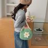 Summer Woven Handbag Flower Nylon Mesh Tote Bag Sweet Grocery Bag  Women