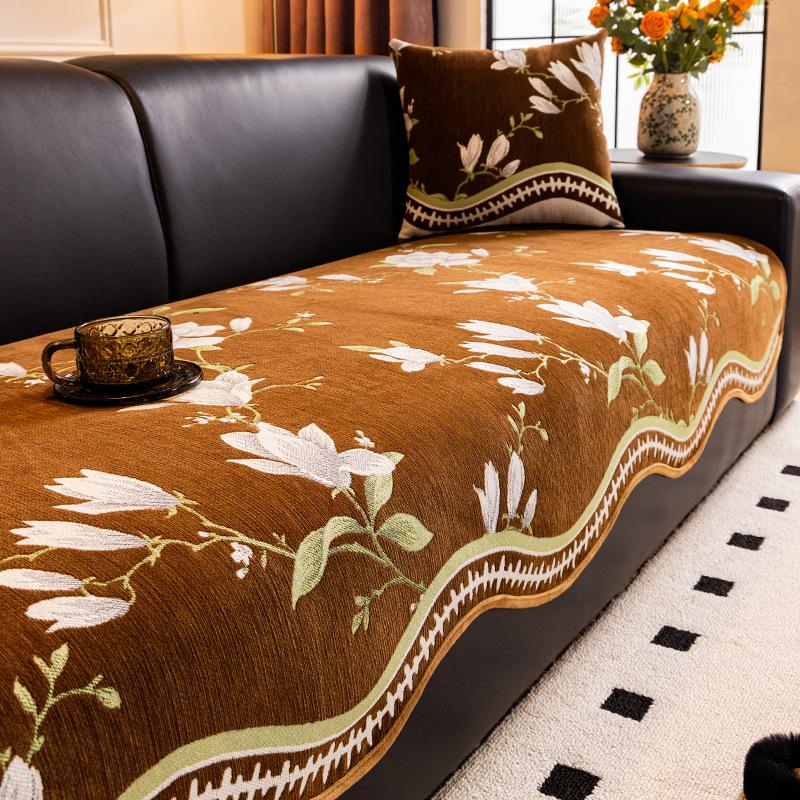 Special-Shaped Sofa Cushion Universal In All Seasons  New Sofa Seat Cushion Non-Slip Straight Row Light Luxury High-End Cover Cloth Towel