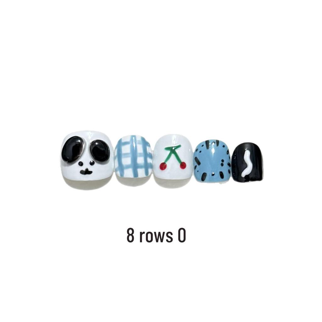 Kids' 3D Blue Dog Cartoon Nail Art Stickers, Removable & Handmade