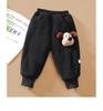 Jingqi Baumwoll-Sweathose mit Fleecefutter für Kinder: Warme Winterhosen für Jungen und Mädchen