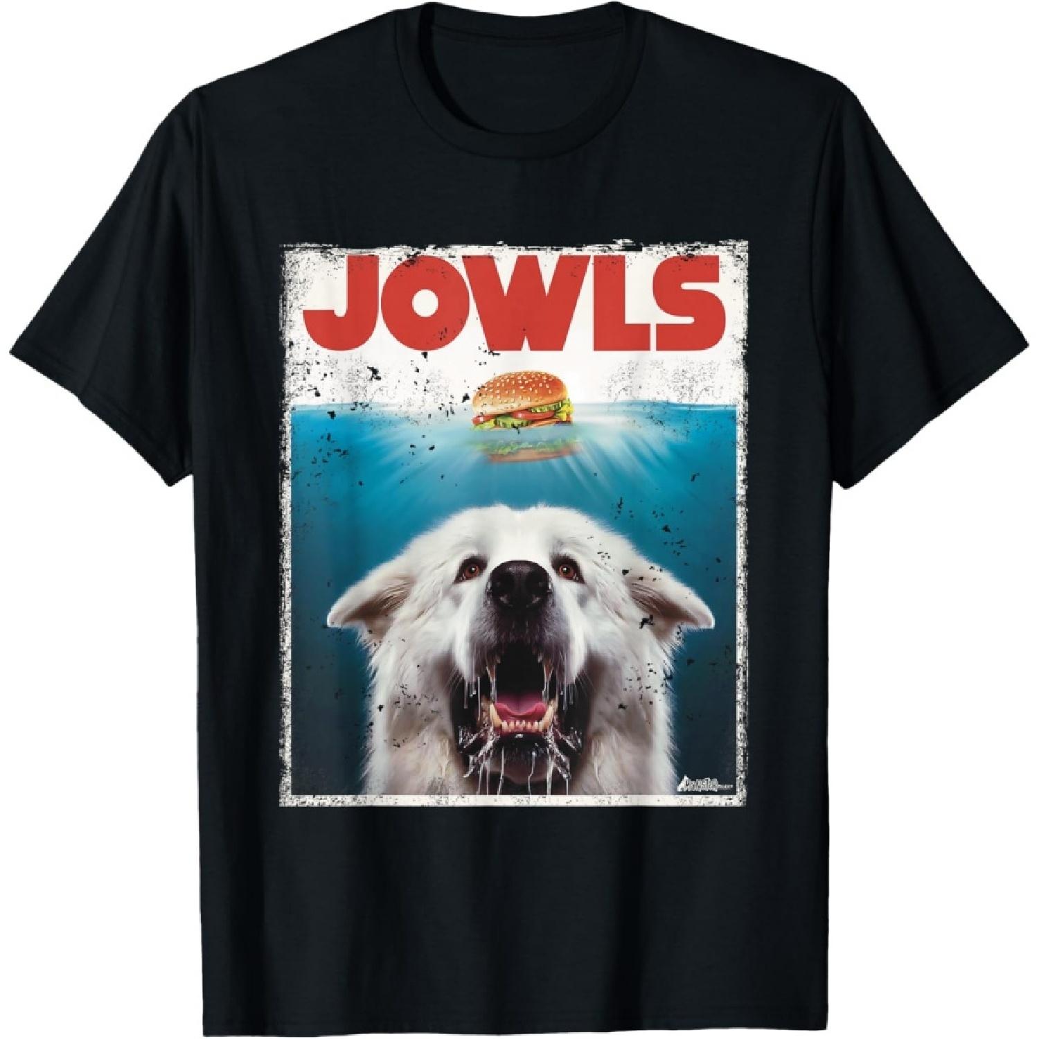 Funny Great Pyrenees Jowls Burger, Gentle Giant Cute Dog Mom T-Shirt S