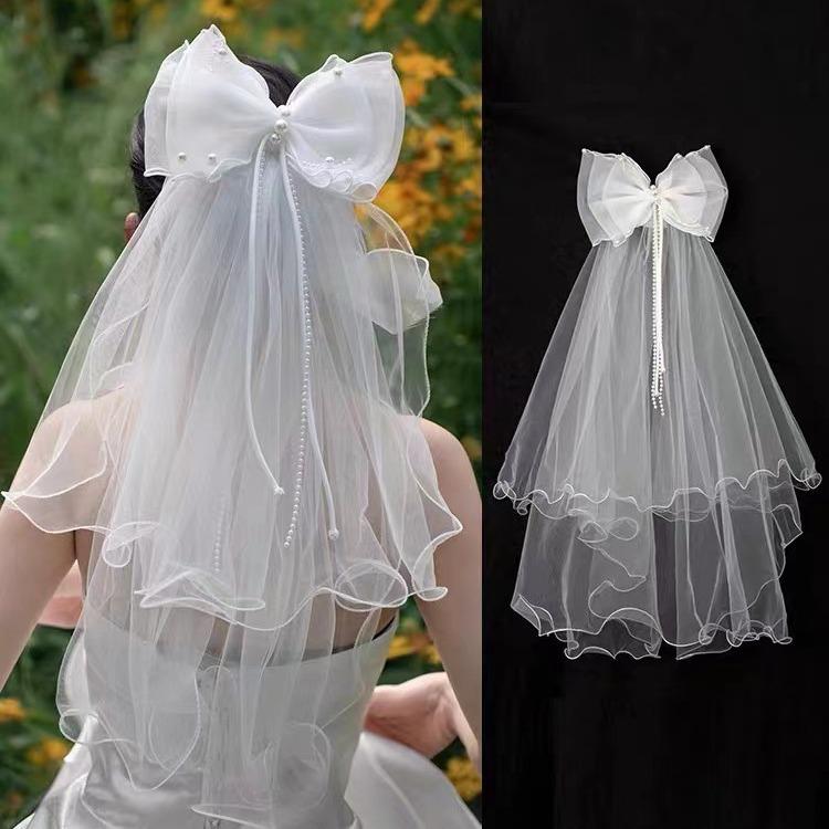 Fairy Forest Style Bow Hair Clip for Brides