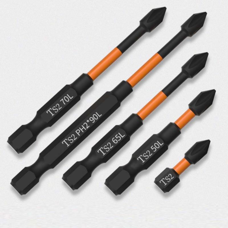 6PCS Magnetic Cross Screwdriver Head 25/50/65/70/90/150mm Anti-Rust Bits 1/4 Inch Hexagon Bit For Electric Screwdriver