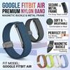 Tkany pasek nylonowy do Google Fitbit Air Band Tracker fitness Opaska na nadgarstek Zamiennik Regulowana pętla do paska Google Fitbit Air
