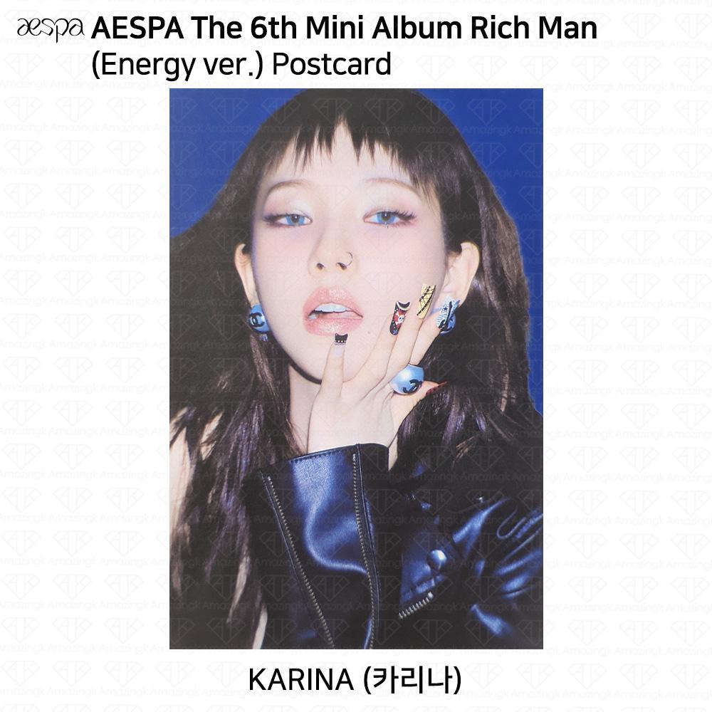 aespa The 6th Mini Album Rich Man Energy Burst Ver. Official Photocard Postcard