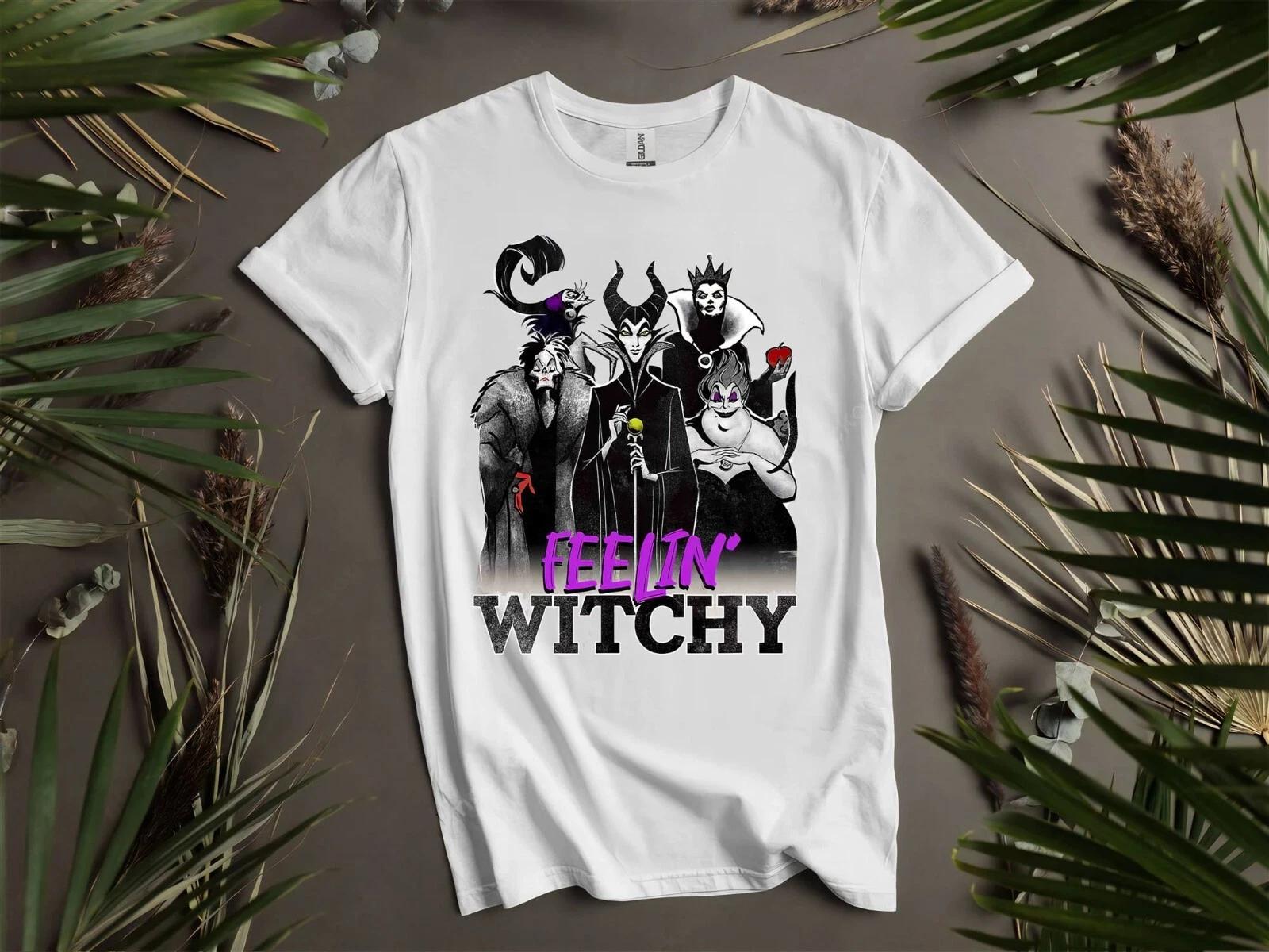 Disney Villains Halloween Feelin T-shirt T shirt Men Women Unisex Tshirt K428 XXL
