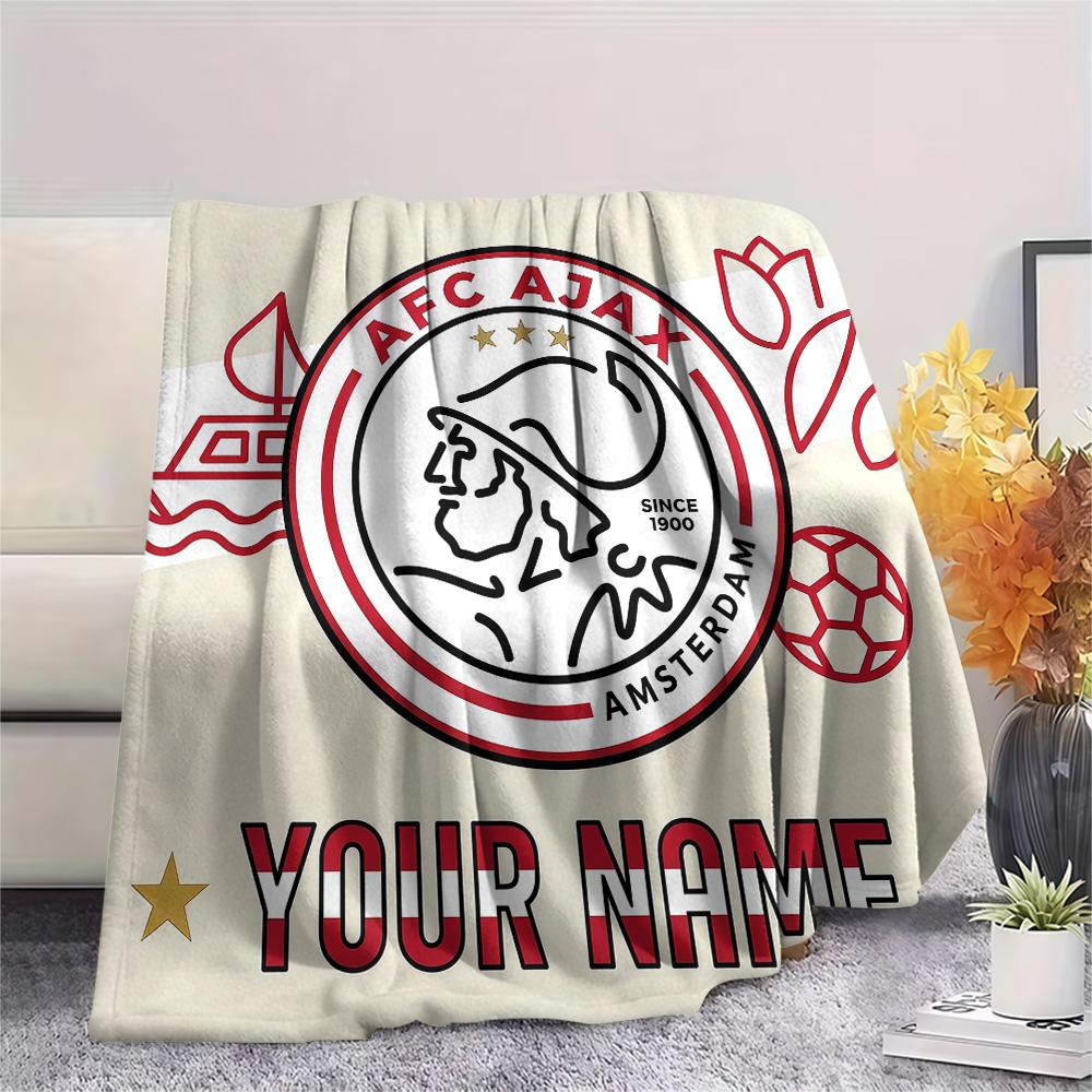Custom Name Ajax Amsterdam2 Flannel Blanket, High Quality Comfortable for All Seasons, Home Decor, Warmth and Comfort