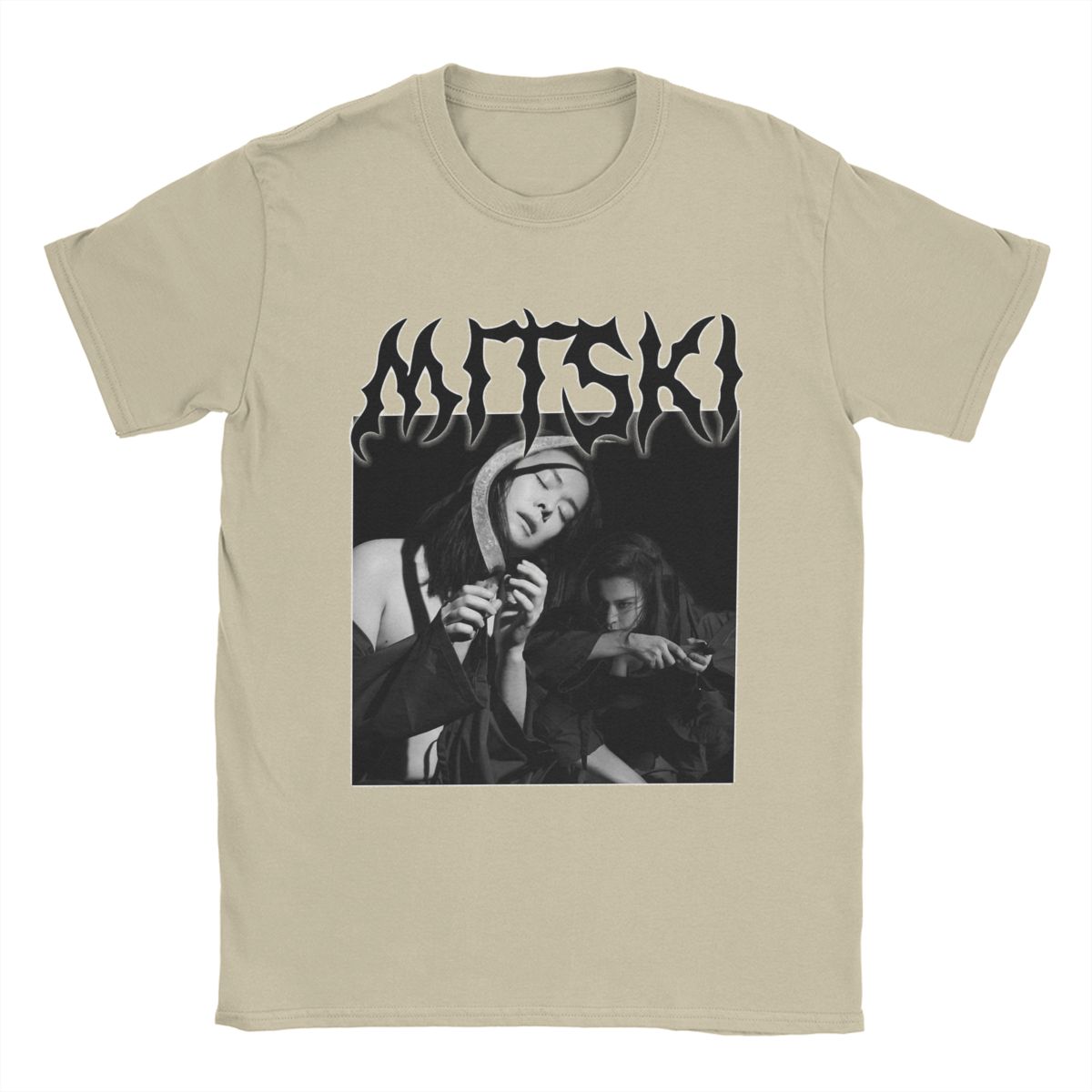 

Mitski Земля негостеприимна, и мы тоже Футболка Мужская Юмористические Футболки из Чистого Хлопка Футболка с Коротким Рукавом и О-Образным Вырезом Летние Топы XXXXXL чёрный