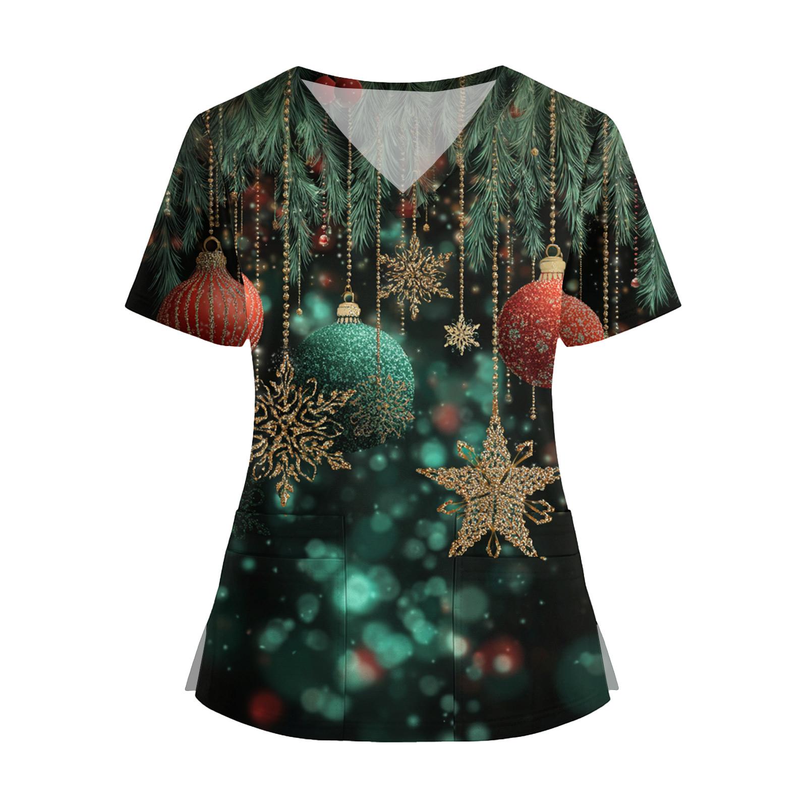 

Женская мода V-образный вырез короткий рукав комбинезон с карманами принт топы одежда L армия зеленый