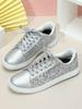 Scarpe Sportive alla Moda di Marca per Donna Oro Lucido alla Moda Sneakers da Corsa Femminili Scarpe Piatte con Zeppa Scarpa per Fitness all'Aperto Camminata Viaggio