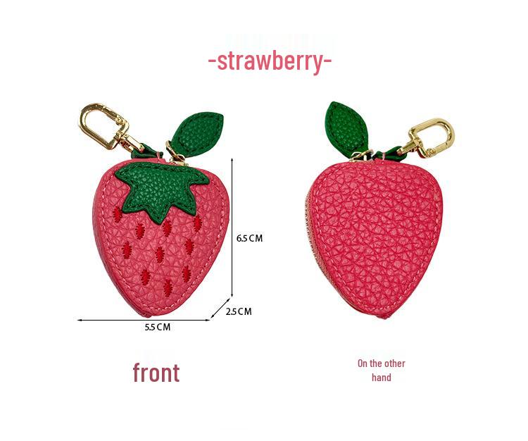 Fruit Coin Purse & Keychain with Anti-Lost Feature - Fashionable Access Card Holder and Pendant Accessory