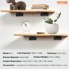 Shelf Bracket, 10”L x 4”W x 1.6”H, 6 Pcs Heavy Duty Floating Shelf Brackets, Brackets for Shelves, 5mm Thick Matte Black L Shelf Bracket,Steel