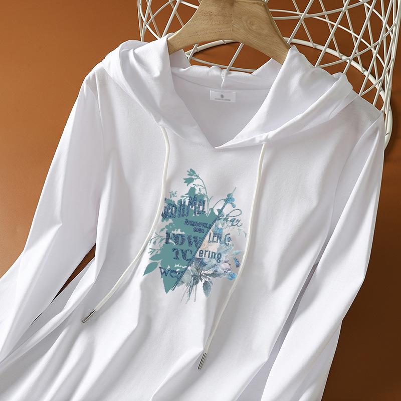 

2024 Женская толстовка с капюшоном свободного кроя больших размеров с длинным рукавом - Коллекция Осень/Зима и Весна 2XL [Recommended 63-68 kg]