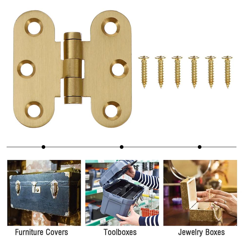 2 Stück Vintage Schmetterling Messing Scharniere für MINI Flache Scharniere für Schranktüren Heimmöbel Beschläge Zubehör