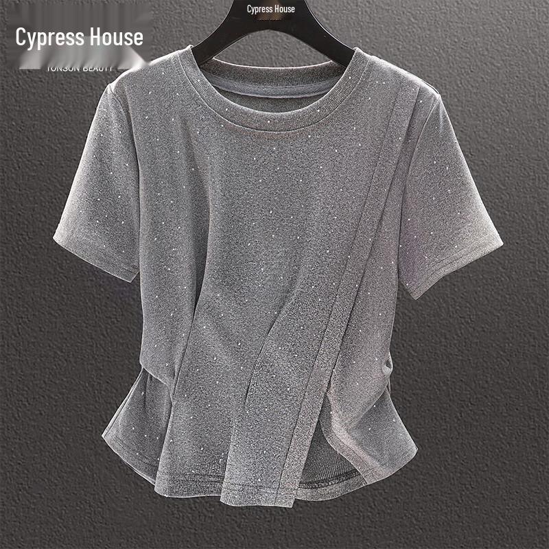 Women s Slim Fit Irregular Short Sleeve T-Shirt S