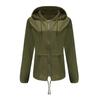 Giacca cardigan corta impermeabile da donna primavera tinta unita manica lunga colletto con cappuccio leggero S-3XL