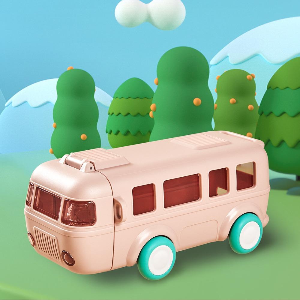 

с плечевым ремнем автомобильная трубочка для воды 500 мл детская бутылка для воды мультяшный автобус бутылка для воды дети синий