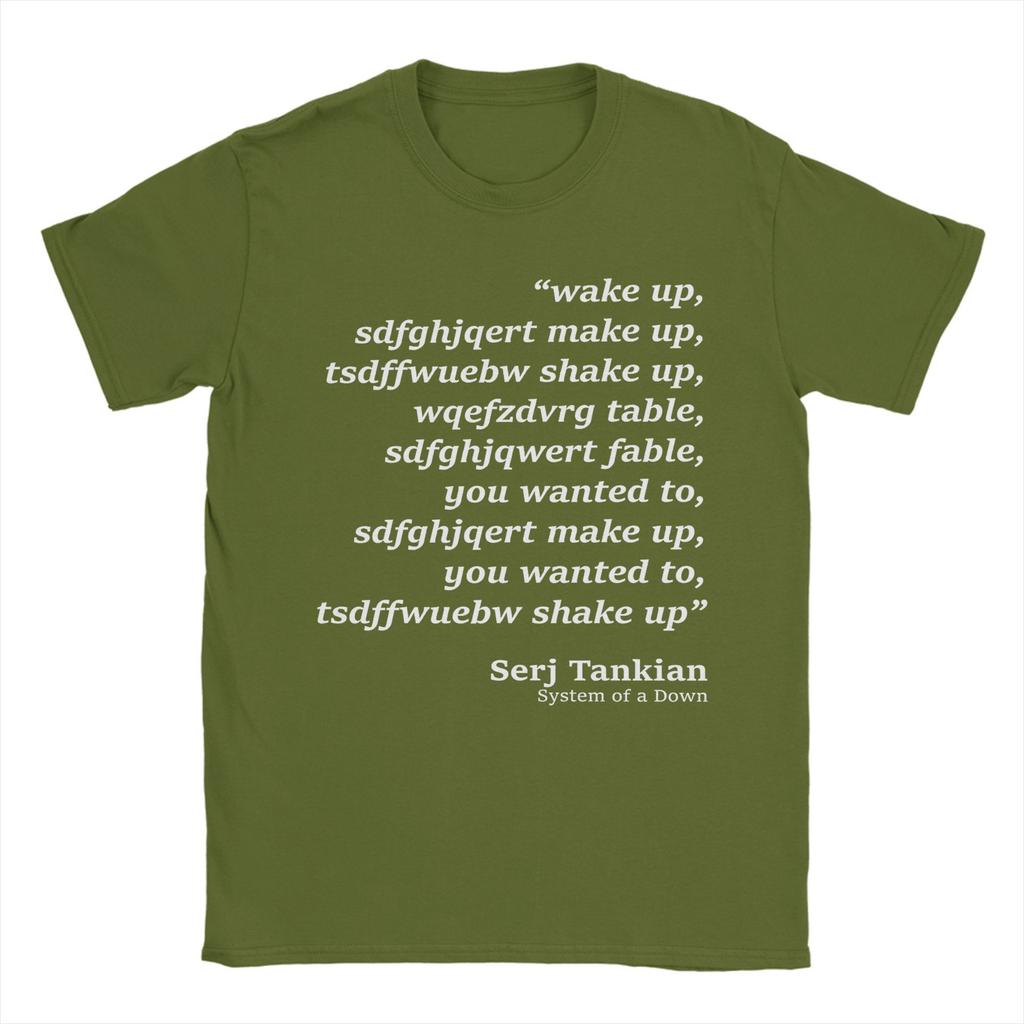 Svegliati T-shirt parodia Chop Suey dei System of a Down per Unisex Maglietta Casual 100% Cotone Magliette a Manica Corta Abbigliamento 6XL