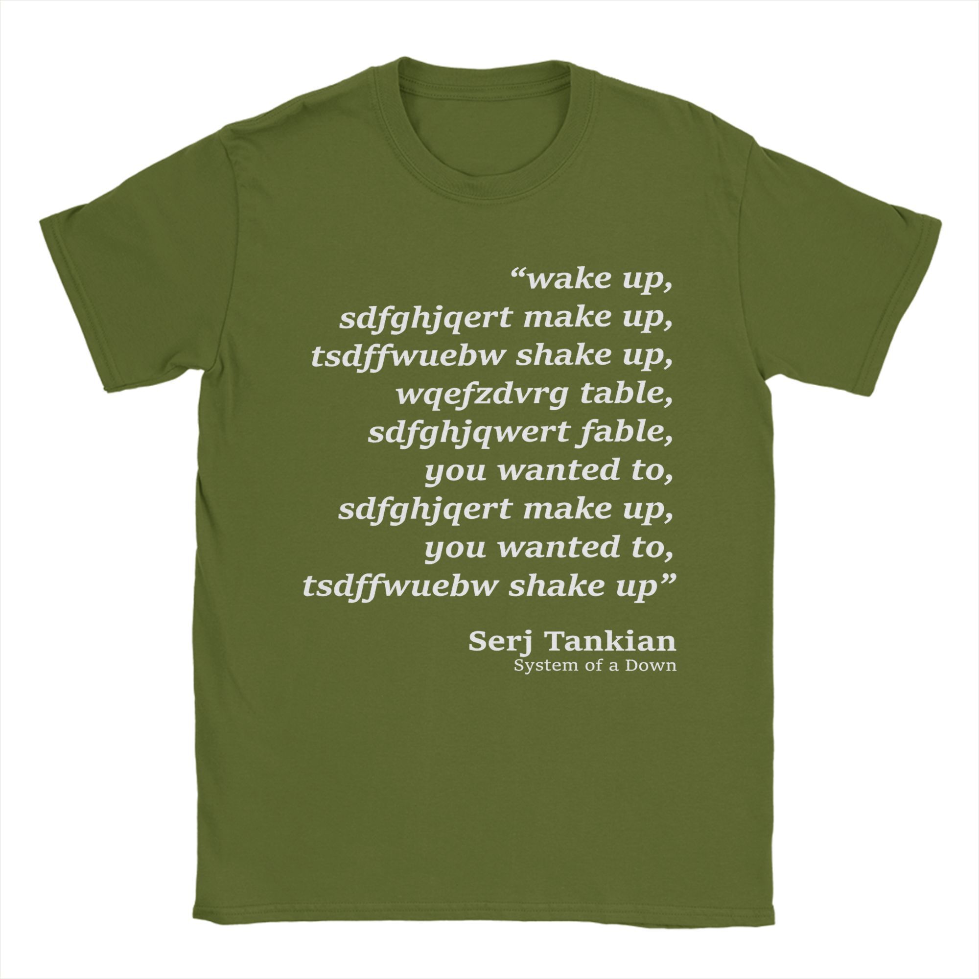 XIXI Fashion word wakker System of a Down Chop Suey parodie T-shirts voor Heren Casual Puur Katoen T-shirt Korte Mouw T-shirts 6XL Kleding M