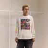 Long-Sleeved Sigong Grid Printing Pattern Round Neck Pullover Long-Sleeved T-Shirt For Men And Women Of The Same Style