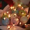 LED Christmas snowman pendant copper wire light string Christmas tree decoration scene atmosphere colorful lights