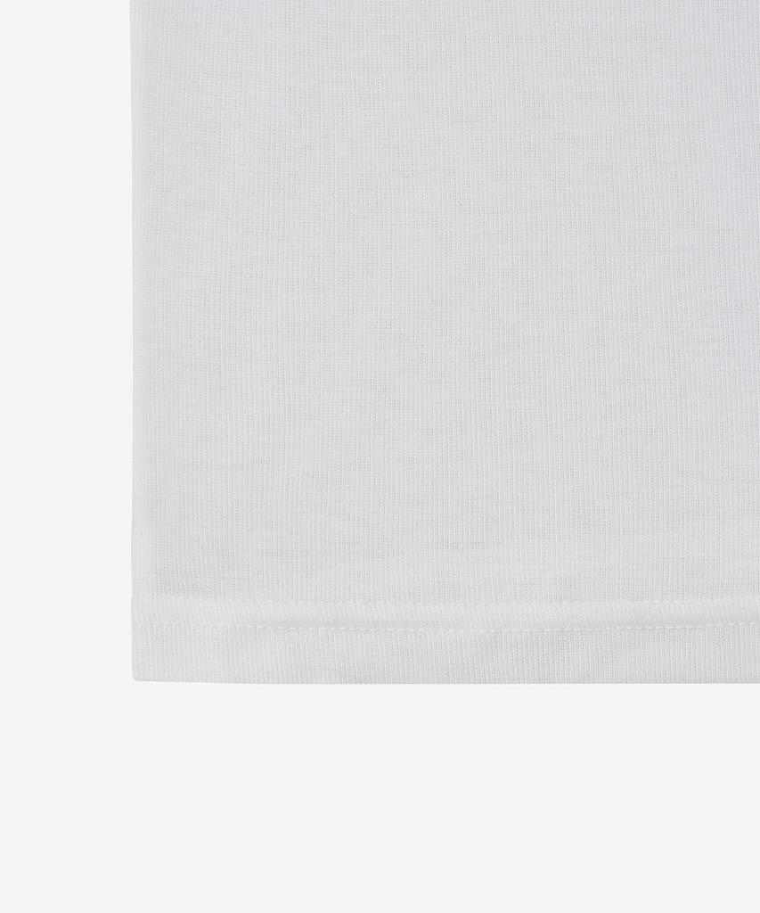 Basica Half-Neck See-Through T-Shirt (White)