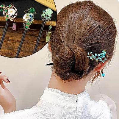 Flower Flower Hairpin Vintage Hairpin Fork New Chinese Hair Stick  For Women Girls