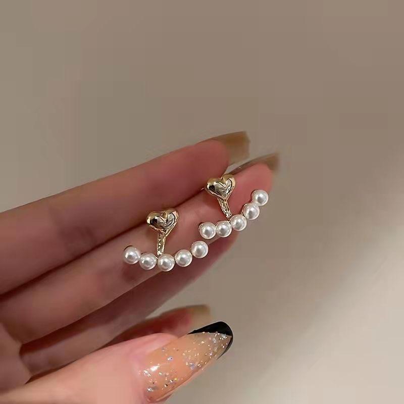Boucles d'oreilles françaises de luxe en forme de tulipe rose pour femmes, en perles, en Zircon coréen, exquises, bijoux de fête, cadeau de noël