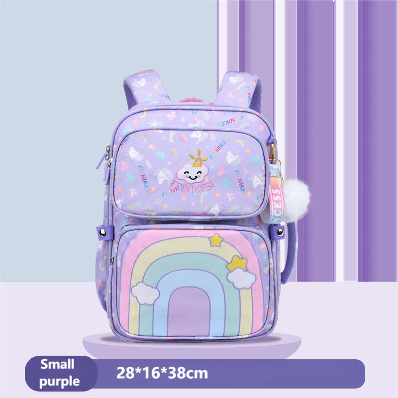 Niedliche Mädchen-Regenbogen-Rucksäcke für Mädchen der Klassen 1–6, Cartoon-Motiv, wasserdichter Rucksack, Kindergarten-Schultasche, Mochila Escolar