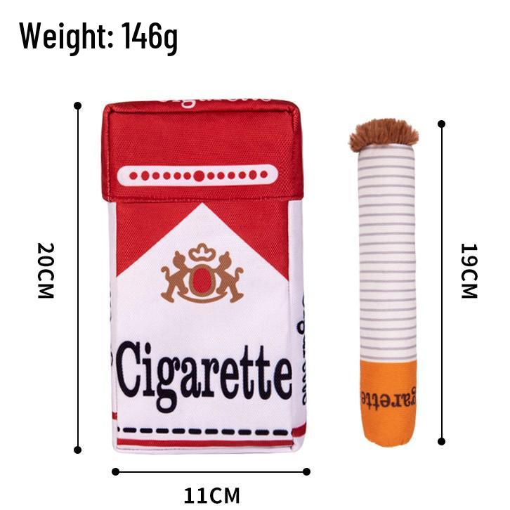Cigarette Plush Dog Toy - Sound-Making, Bite-Resistant, Interactive Cat Teaser Stick