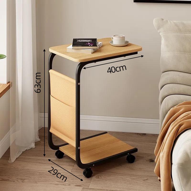 Mobiler kleiner Beistelltisch mit Stauraum – Moderner Sofa-, Nachttisch oder Couchtisch