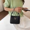 Small Square Soft Handbag With Inner Phone Pocket For Summer Daily Wear