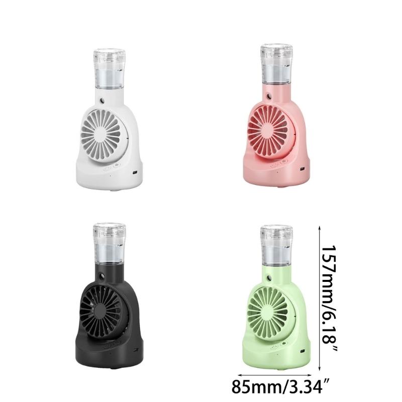 Small Desk Fan Powerful Spray Fan Small Pocket Fan Lightweight Rechargable Fan Misting Spray Fan Plastic Material