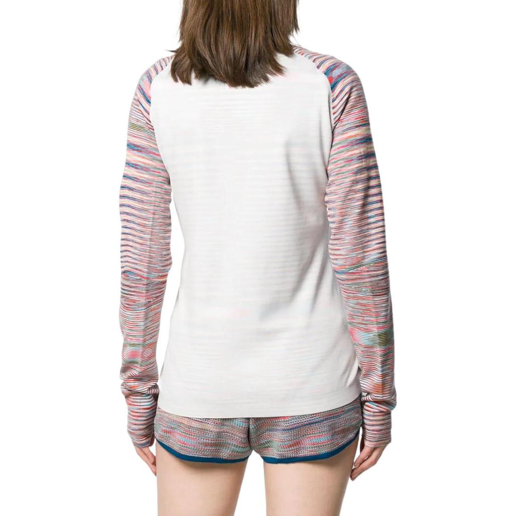 Adidas X Missoni Collaboration Vintage Sports Stand Collar Printed Zip Jacket Women Jacket Gray DS9326