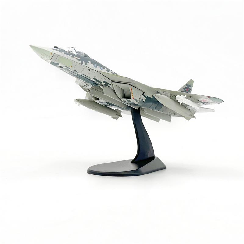 WLTK 1/100 Scale Russian Air Force SU57 Su-57 Alloy Fighter Aircraft Model Collection Decorative Item For Decoration