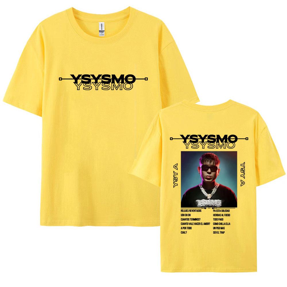 Rapper Ysysmo YSY A Tour 2025 Graphic T Shirts Vintage 90s Hip Hop Crewneck Tshirt Unisex Womens Pure Cotton Short Sleeve T Shirt