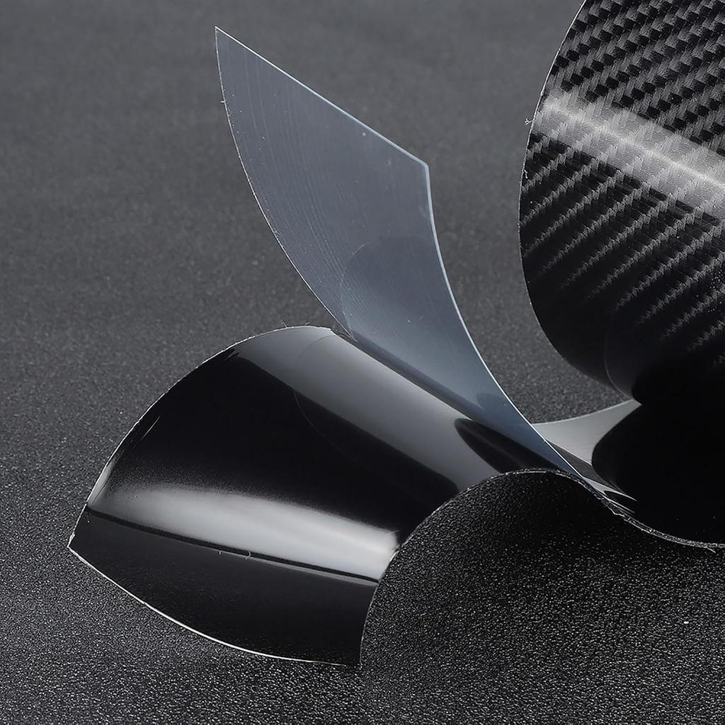 Carbon Fiber Strips Anti Scratch Carbon Fiber Protective Film Dry Carbon Fibre Detailing Wrap Tape Car Door Edge Guard Sticker Black Carbon Fibre