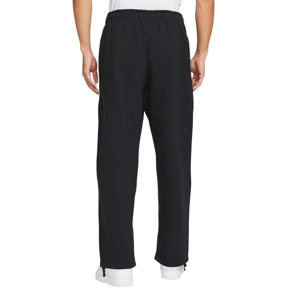 Nike Solo Swoosh Minimalist Style Comfortable And Stylish Classic Fleece Lined Pants Knitted Sweatpants Men's Black HV1091-010