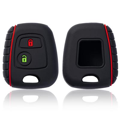 Funda de Silicona para Llave de Coche de 2 Botones para Peugeot 106 107 206 207 307 Citroen C1 C2 C3 C4 XSARA PICASSO Toyota AYGO Protector